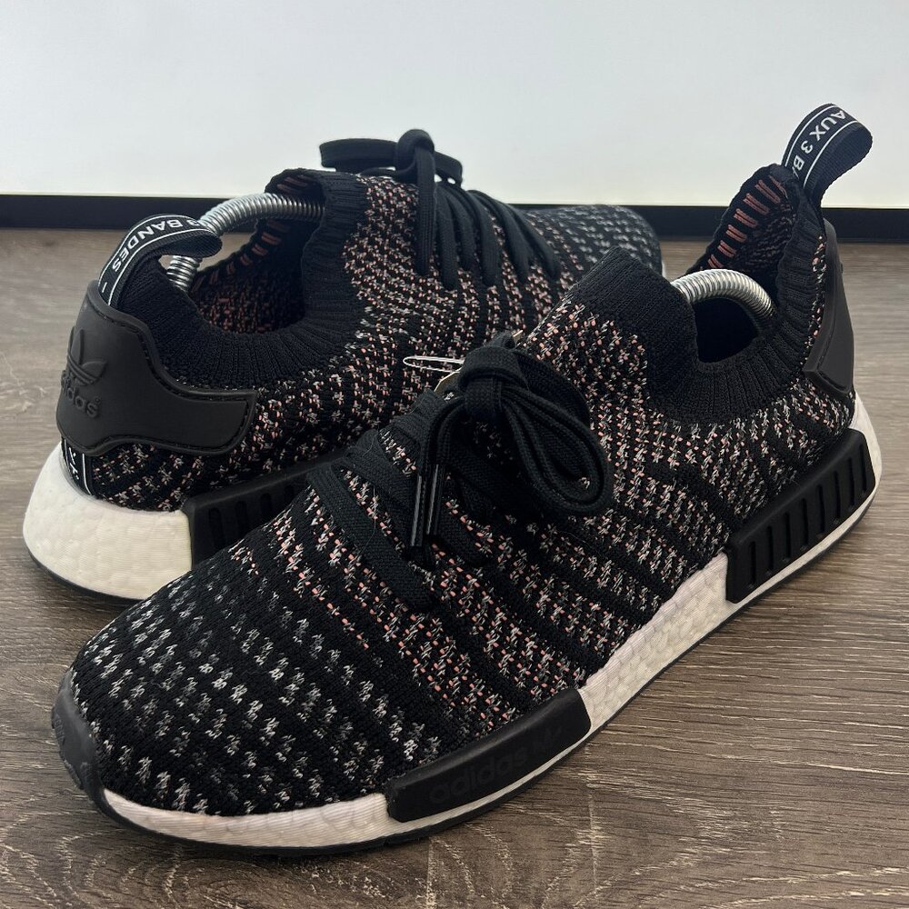 BRAND NEW adidas Men’s NMD R1 STLT Primeknit Core Black Sz 12 B37636